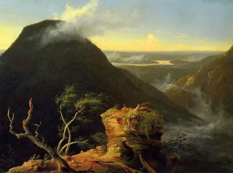 Aurinkoinen aamu Hudson-joella