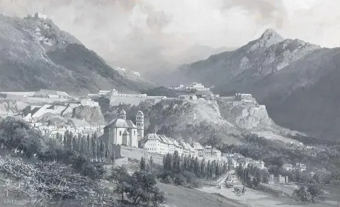 Blick Auf Briancon Am Col De Montgenevre