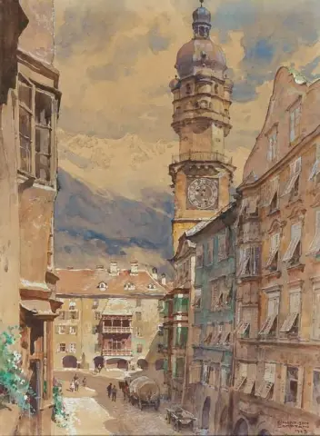 Blick Aufs Goldene Dachl i Innsbruck