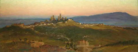 Utsikt över San Gimignano 1898