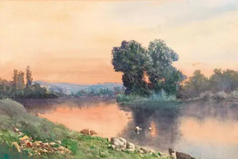 دير تيبر باي Sonnenuntergang