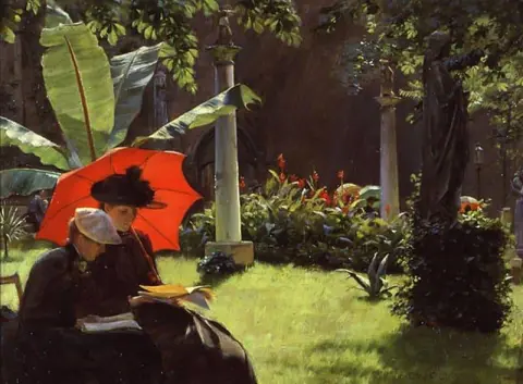 Eftermiddag i Cluny Garden Paris 1889