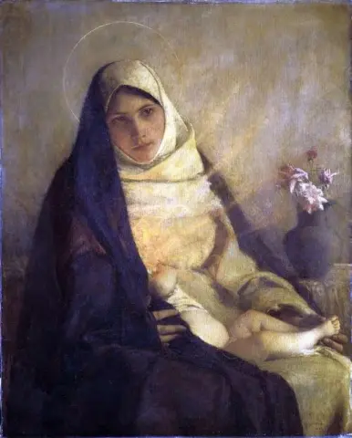 Madonna Of The Rose 1885