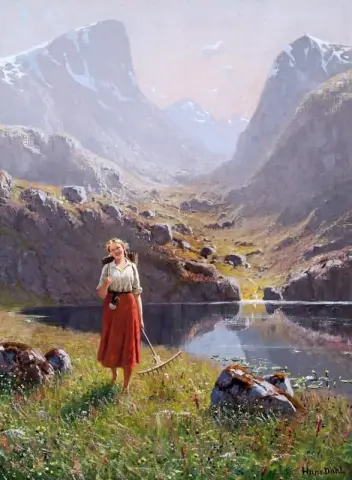 Girl By A Mountain Lake