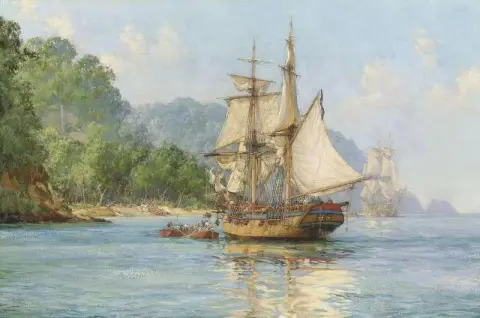 Piraten achtervolgen Cocos Island Pacific