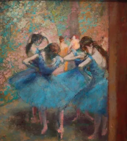 Bailarines de azul