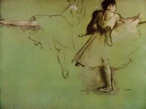舞者在 Barre 练习，约 1876-77 年