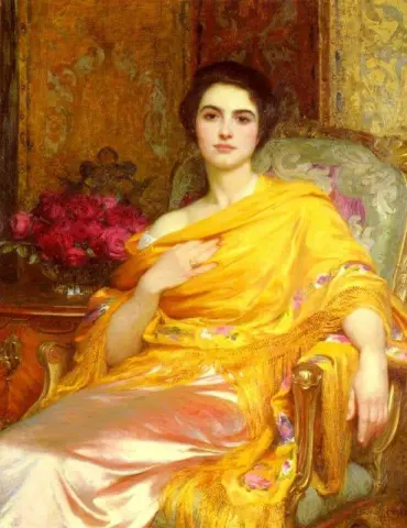 威廉·霍尔先生的艾尔莎女儿的肖像。 1927年