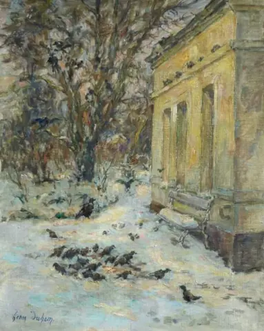 ציפורים בשלג 1905
