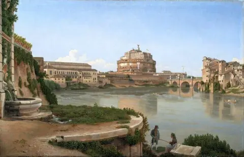 Una vista del Tíber desde Trastevere hacia Castel S. Angelo