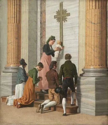 Devoción por la Puerta Santa de la Basílica de San Pedro Ca. 1814