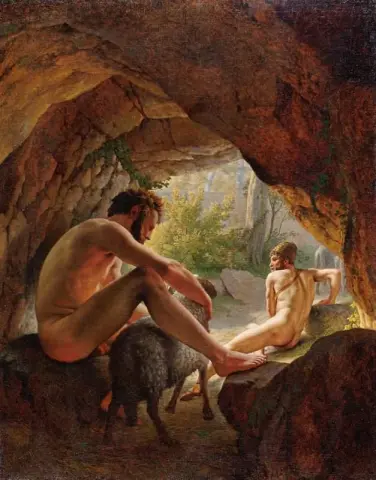 Ulises huyendo de la cueva de Polifemo Ca. 1812