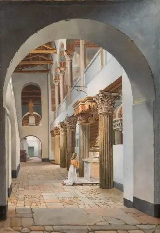 Vista de la iglesia de San Lorenzo Fuori Le Mura 1815