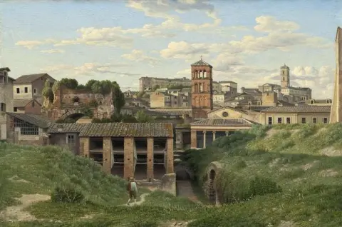 Vista de la Cloaca Máxima Roma 1814