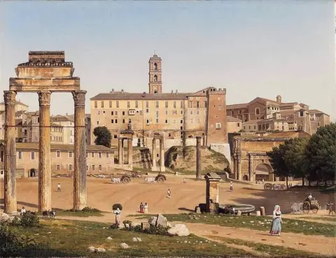 Vista del Foro de Roma 1814
