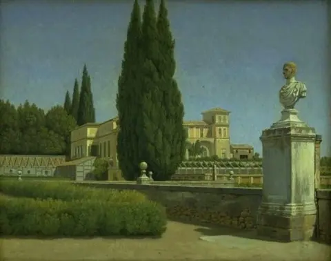 Vista de los jardines de la Villa Albani Roma 1813-16