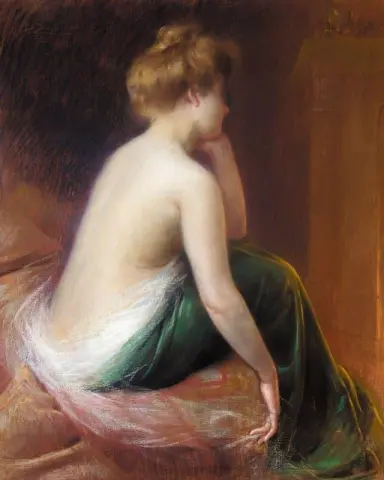 Woman Sitting in Bed