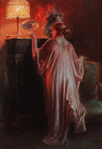 Interior Scene With A Young Woman