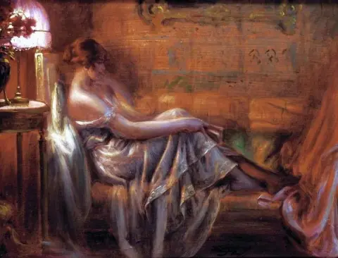 Reading By Lamp Light