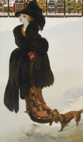 Femme Dans La Neige