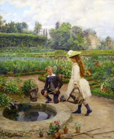 Children Near the Pool