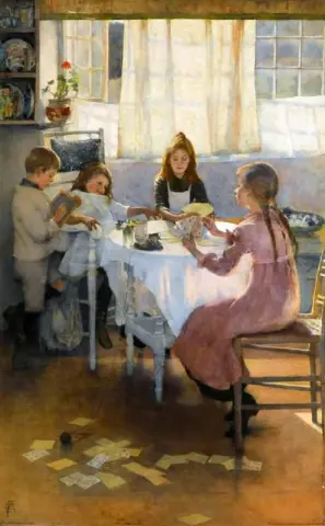 A Game Of Old Maid Ca. 1891