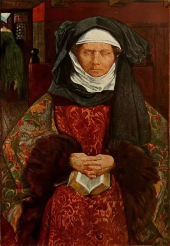 En velstående kvinne fra den nordlige renessansen ca. 1900