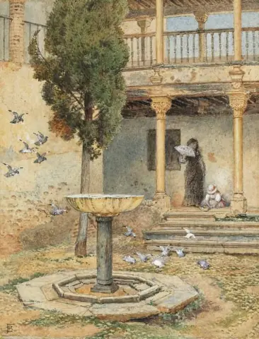 Un patio en la Alhambra