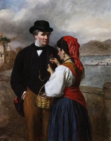 In Napels Portret van de kunstenaar 1875