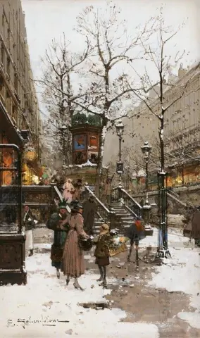 Kiosk unter dem Schnee