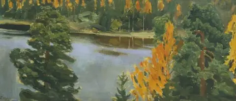 Sjöutsikt hösten 1905