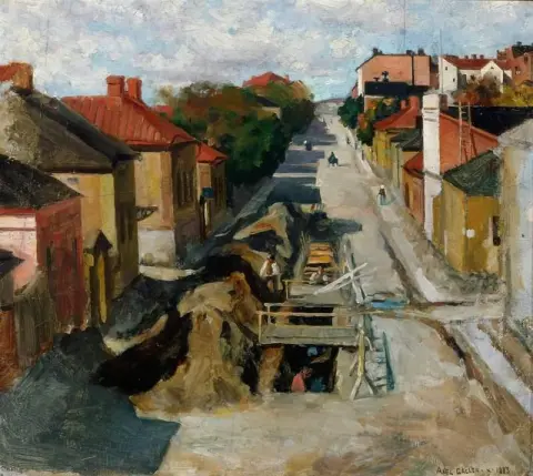 Utsikt från Fredriksgatan 1883