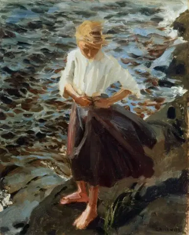 Vindpinad flicka 1893