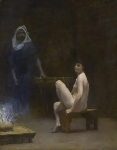 浴后，约 1889 年