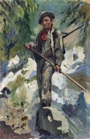 גבר צעיר על סלע 1894