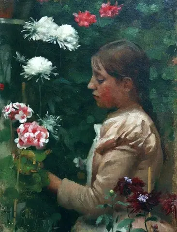 Jente i Cornish Garden