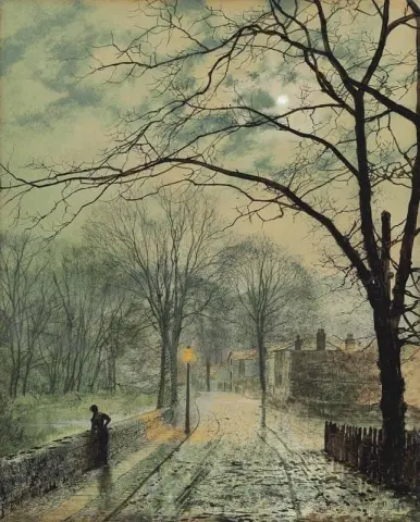 Ein Mondscheinspaziergang Bonchurch Isle Of Wight 1878