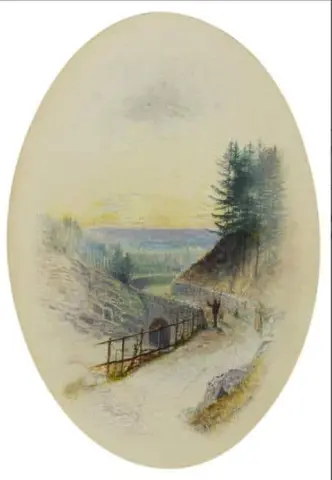 En herde som driver sin flock 1876