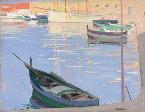 港口场景，约 1926 年