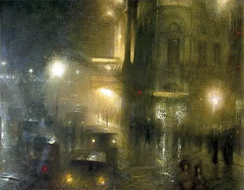Piccadilly Circus At Night 1912