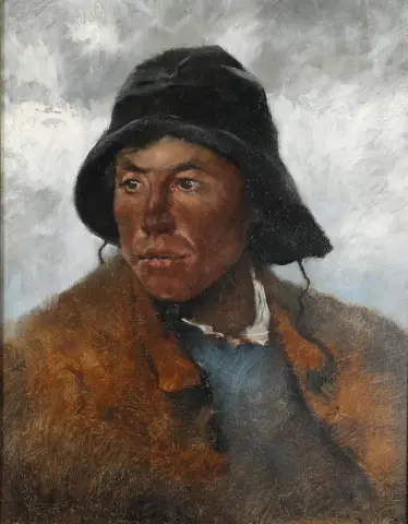Portrait Of A Young Man In A Hat And Fur