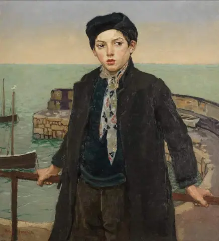 Il ragazzo nella buca del topo del porto 18xx
