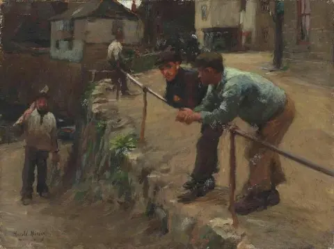 Figure sulla scogliera Newlyn