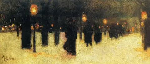 Al otro lado del campo común en una tarde de invierno 1885-86
