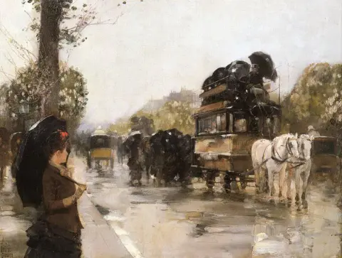 Lluvias de abril Campos Elíseos París 1888