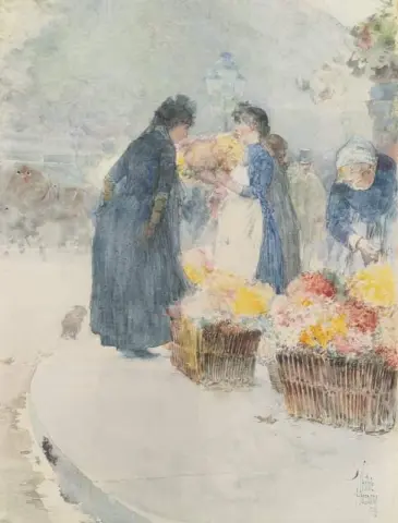 El vendedor de flores 1888