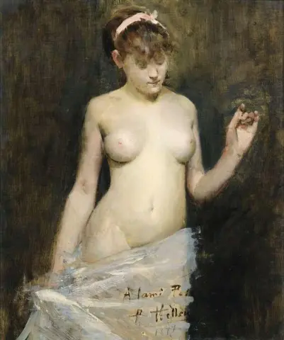 يقف عارية 1877