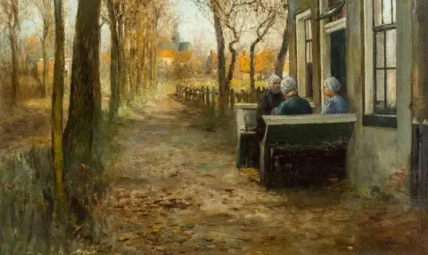 Голландские женщины разговаривают, 1886 г.