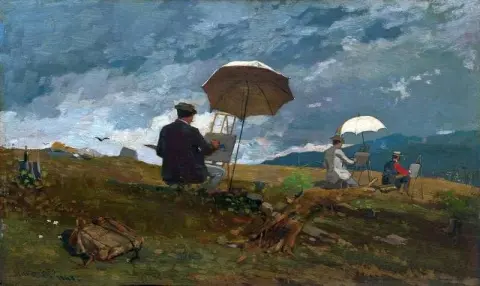 Artisti che disegnano nelle White Mountains 1868