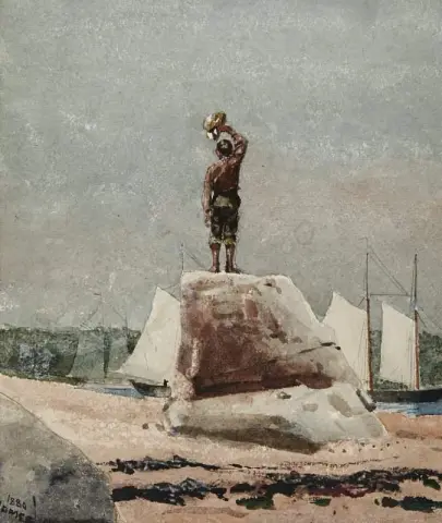男孩海林帆船 1880